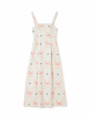 Milkwhite Bow Dress Pink