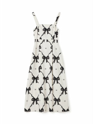 Milkwhite Bow Dress Black