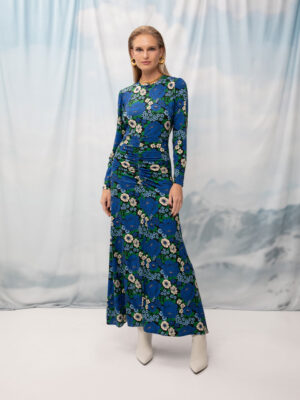 We are Jersey Dress Flowers Blue