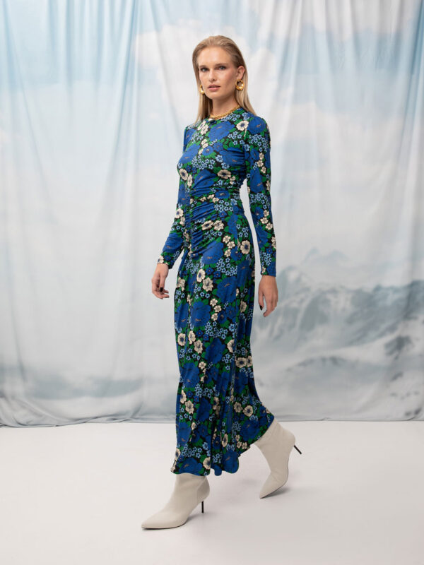 We are Jersey Dress Flowers Blue