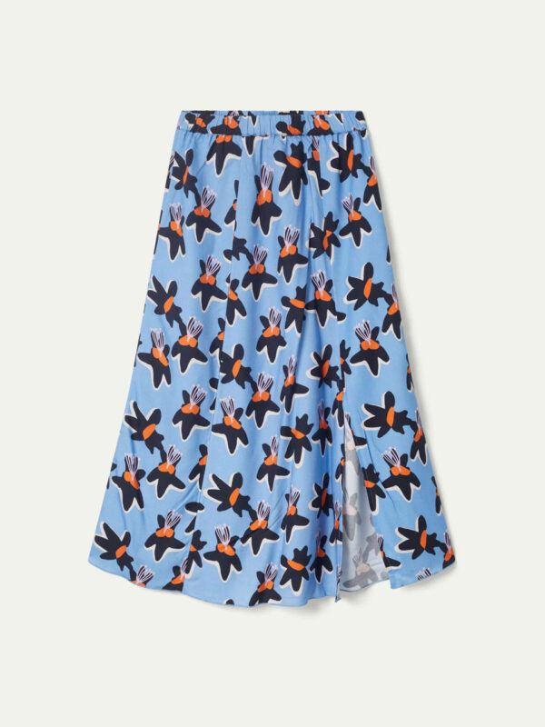 Compania Fantastica Blue Calatea Midi Skirt
