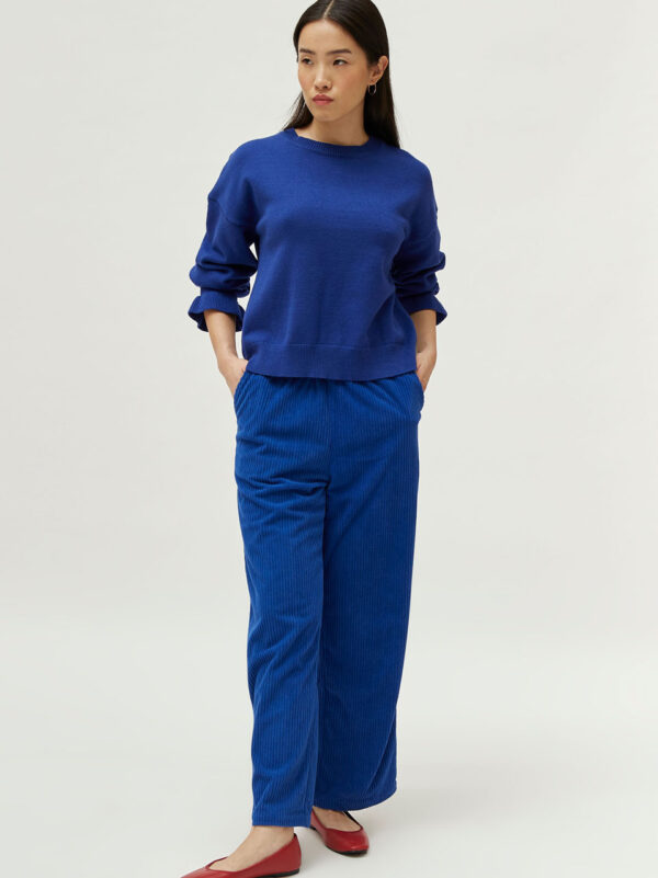 Compania Fantastica Blue Cuff Detail Sweater