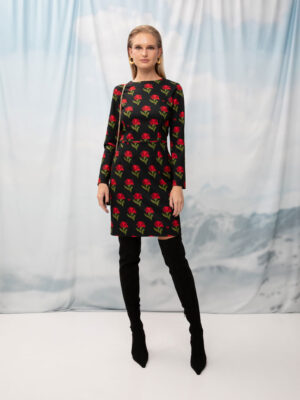 We are Mini Dress Carnations Black