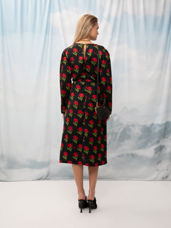 We are Midi Dress Carnations Black