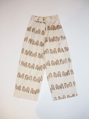 Milkwhite Pants with Logo