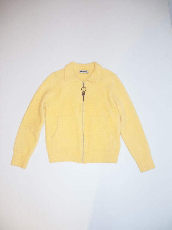 Milkwhite Yellow Fluffy Cardigan