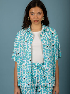 Chaton Agustin Oversized Shirt (Ciel)