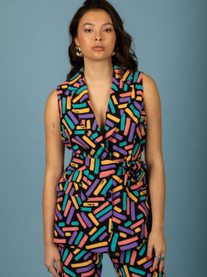 Chaton Duarte Sleeveless Blazer Black