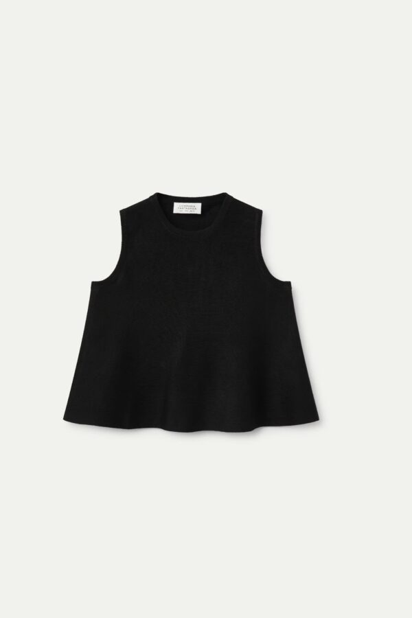 Compania Fantastica Black Knit Flared Top