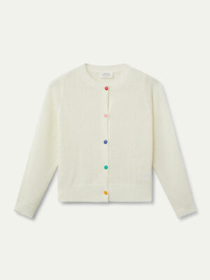 Compania Fantastica White Open Knit Cardigan