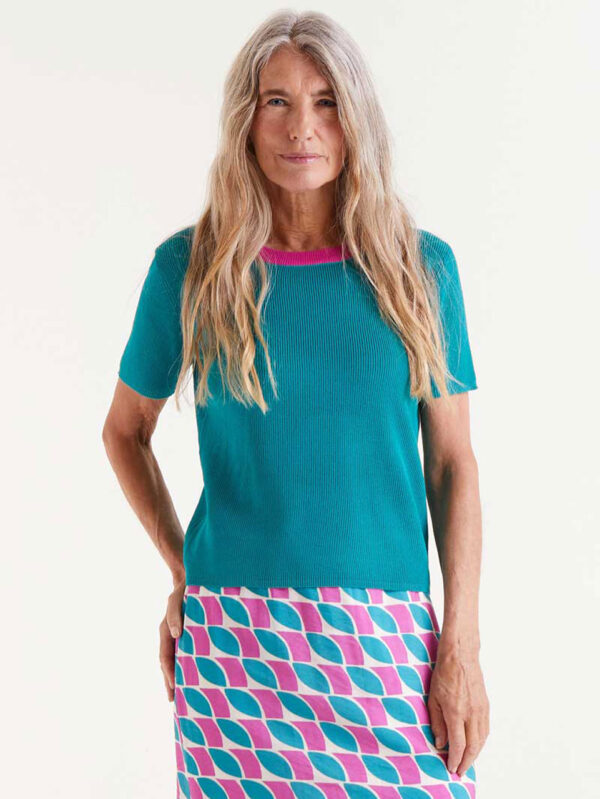 Compania Fantastica Green Knit Top