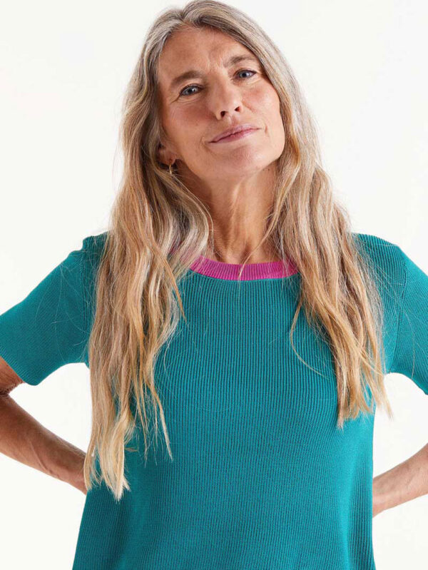 Compania Fantastica Green Knit Top