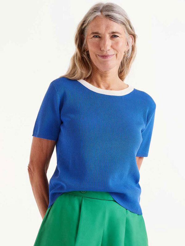 Compania Fantastica Blue Knit Top