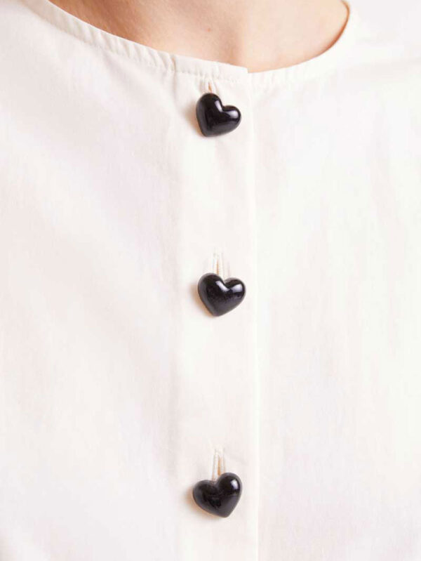 Compania Fantastica White Buttoned Sleeveless Top