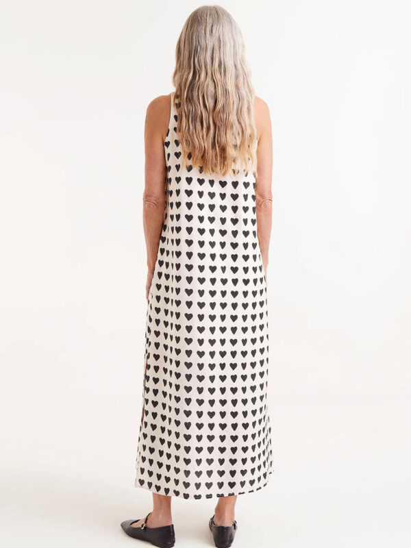 Compania Fantastica Long Dress with Heart Print