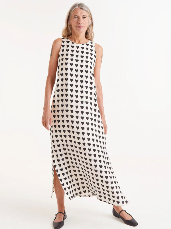 Compania Fantastica Long Dress with Heart Print