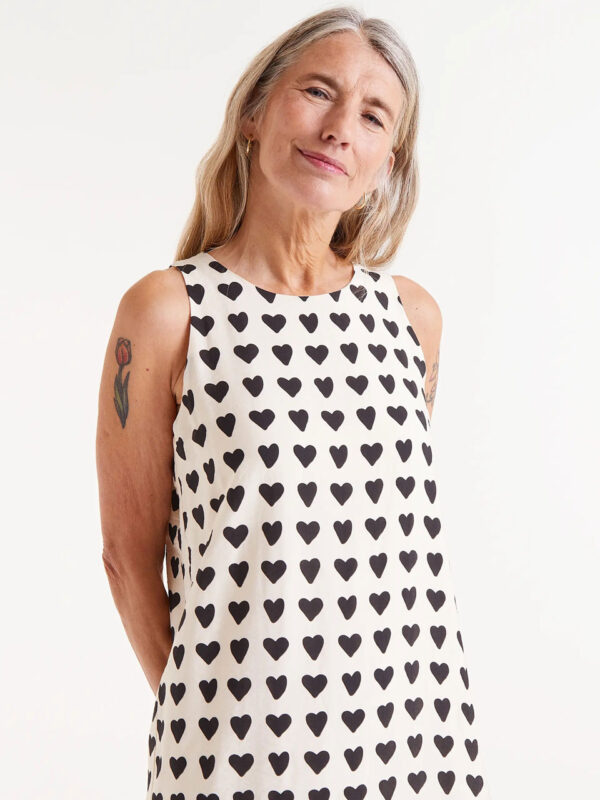 Compania Fantastica Long Dress with Heart Print
