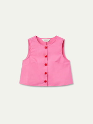Compania Fantastica Pink Button Down Top