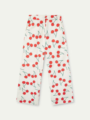 Compania Fantastica Straight Trousers with Cherry Print