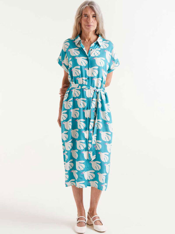 Compania Fantastica Midi Dress in Dove Print