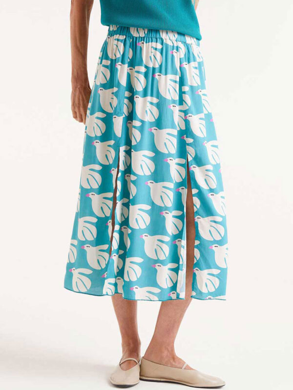 Compania Fantastica Skirt with Dove Print