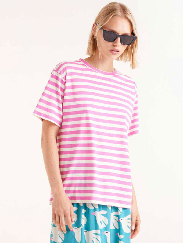 Compania Fantastica Pink Striped T-shirt