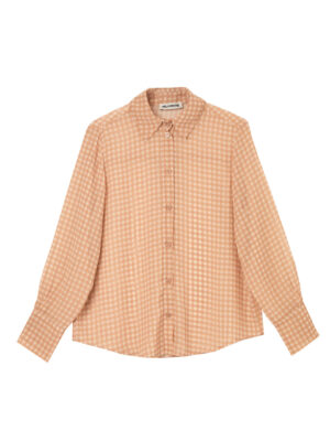 Milkwhite Check Shirt Peach