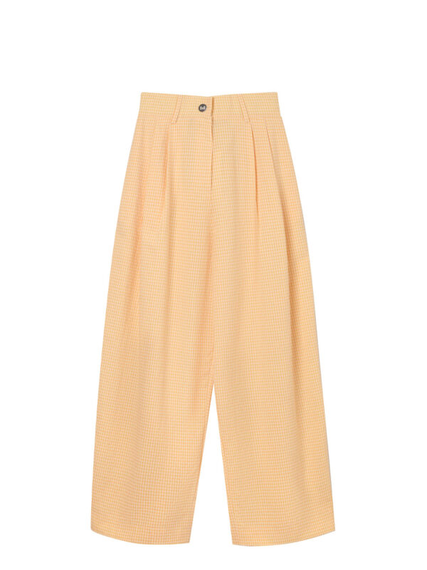 Milkwhite Check Pants Yellow