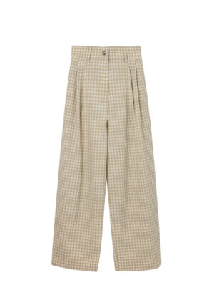 Milkwhite Check Pants Green