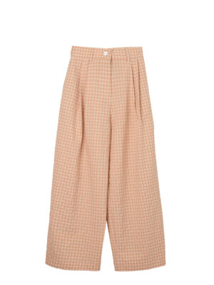 Milkwhite Check Pants Peach