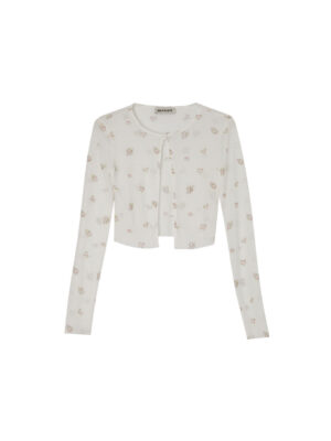 Milkwhite Mesh Cardigan Pink