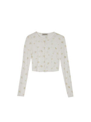 Milkwhite Mesh Cardigan Green