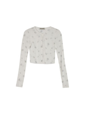 Milkwhite Mesh Cardigan Blue