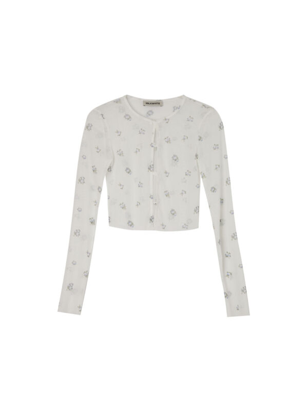 Milkwhite Mesh Cardigan Blue
