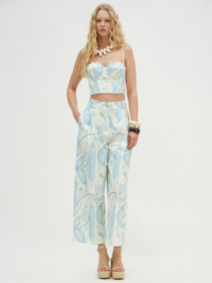 Hemithea Charis Top White Blue