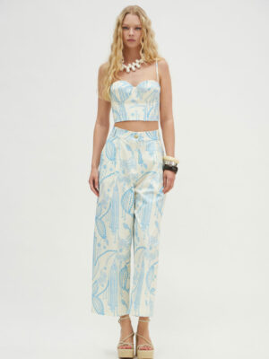 Hemithea Charis Top White Blue