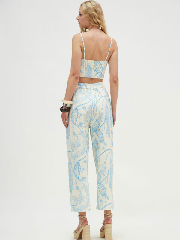 Hemithea Charis Top White Blue