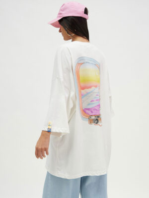 Hemithea Cheetah Top White Hemithea Airlines Window