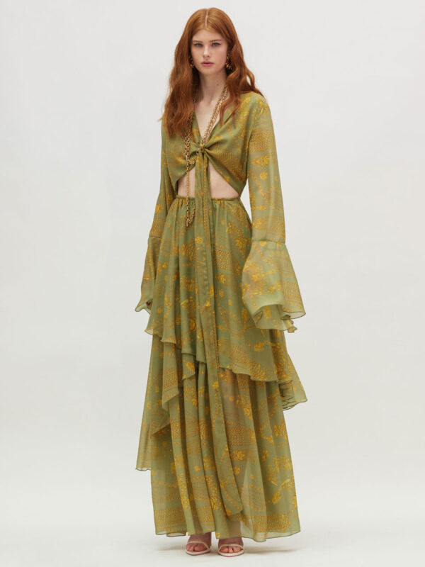 Hemithea Gloria Dress Gold Green