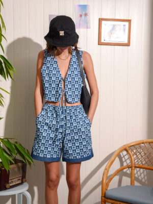 Arpyes Palm Rum Vest Blue