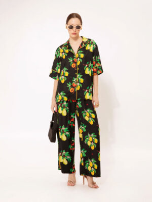 We are Pajama Satin Shirt Fruits