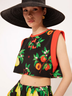 We are Cropped Sweater Fruits