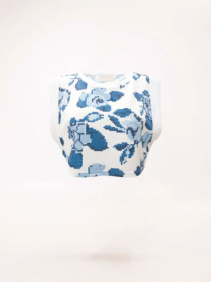 We are Cropped Sweater Kentima Blue