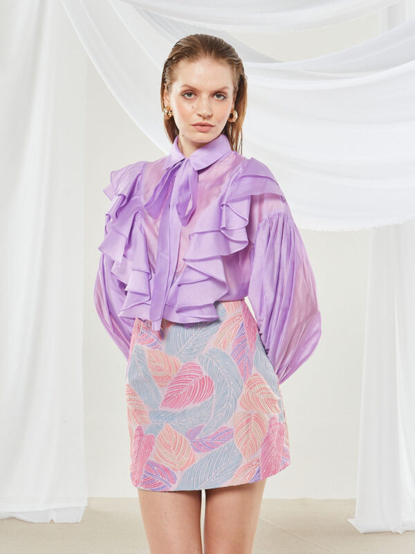 Ananke Lily Ruffle Lilac Shirt