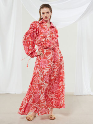 Ananke Camellia Printed Wide Skirt