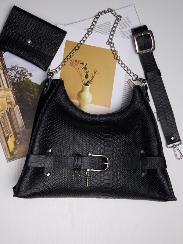Individual Art Leather "Together in electric dreams" Bag Black