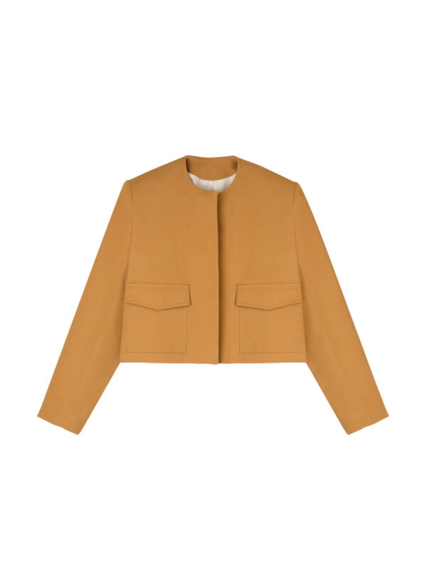 Milkwhite Cropped Jacket Camel