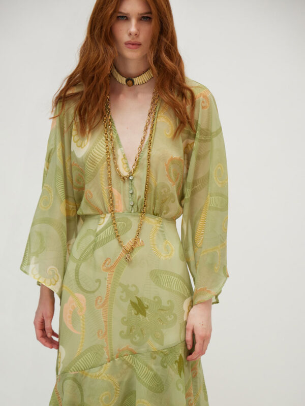 Hemithea Bari Dress Gold green