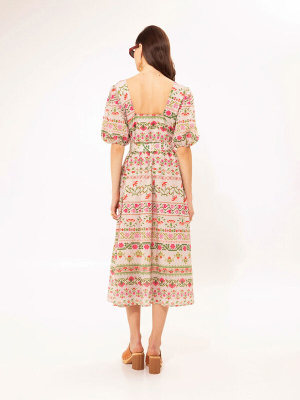 We are Square-neck Midi Dress Folklore
