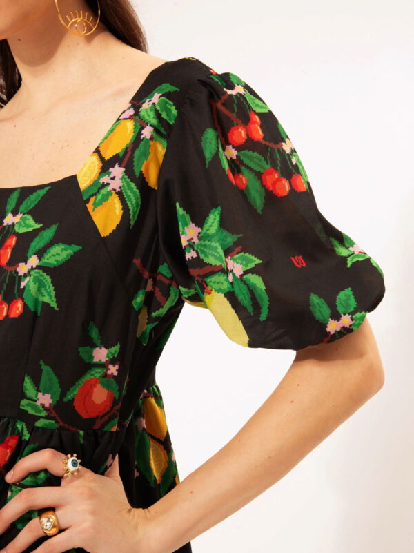 We are Square-neck Midi Dress Fruits